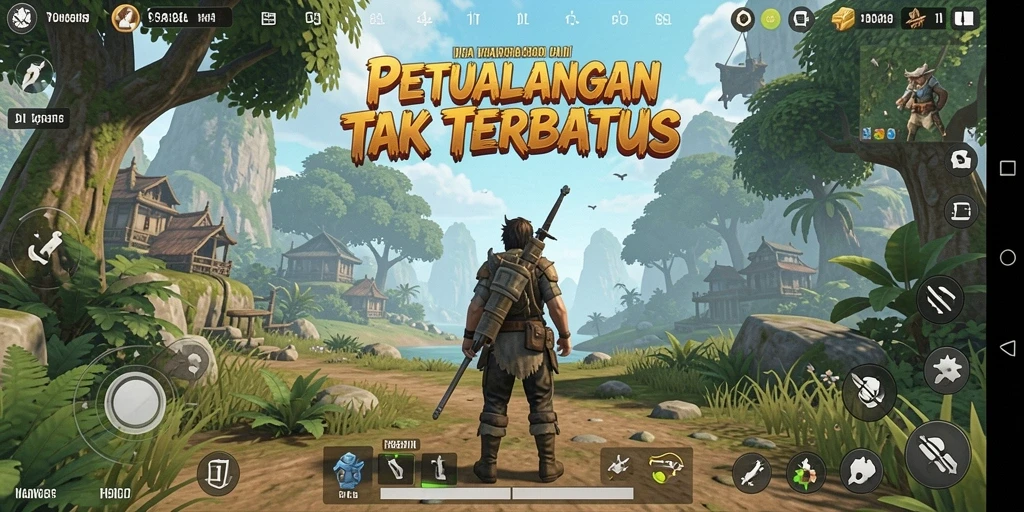 Tampilan gameplay menakjubkan dari 9SL dalam dunia terbuka.