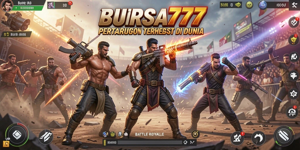Gameplay BURSA777 yang seru dalam pertempuran Battle Royale.