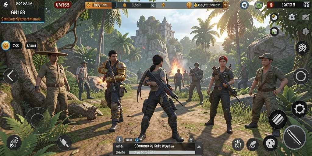 Tampilan gameplay GN168 yang dinamis dan interaktif.