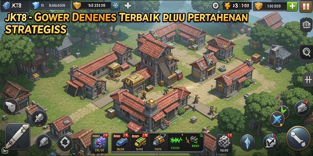 Gameplay seru JKT8 dengan strategi Tower Defense yang mendebarkan.