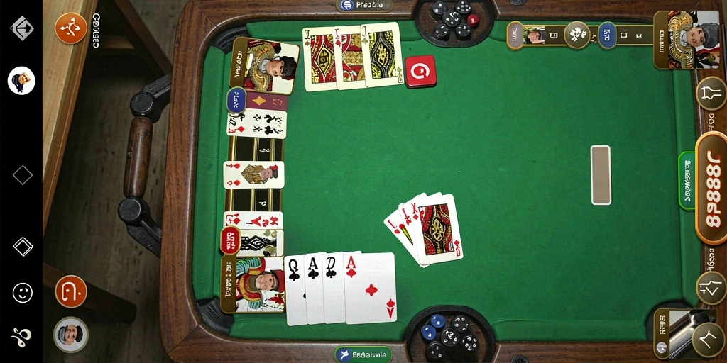 Tampilan gameplay JPS888 yang seru dalam permainan Gaple dengan teman.