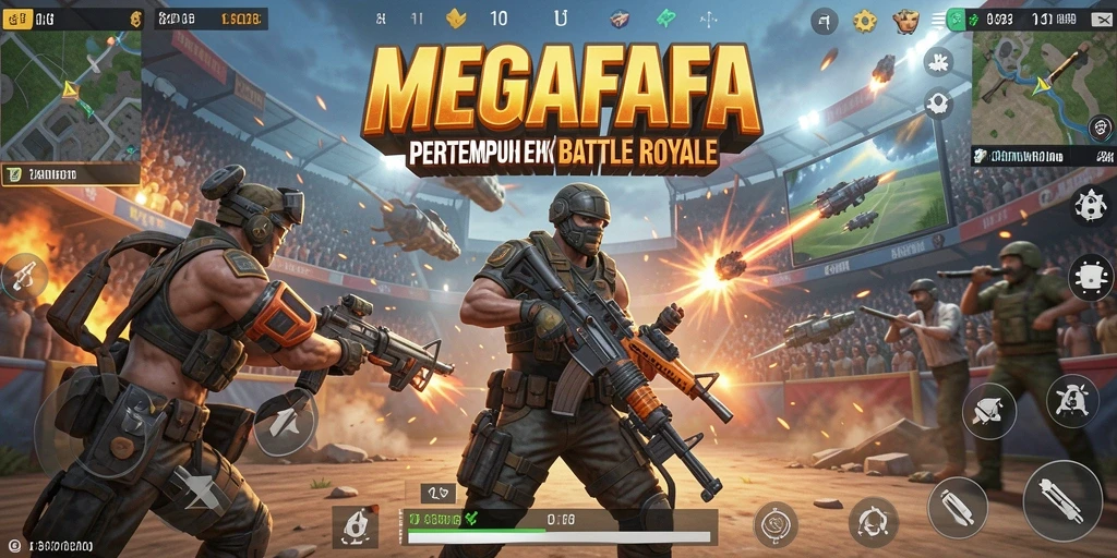 Tampilan gameplay MEGAFAFA yang seru dan mendebarkan.