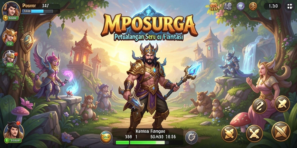 Screenshot gameplay MPOSURGA yang menampilkan pertempuran seru dan grafis menawan.