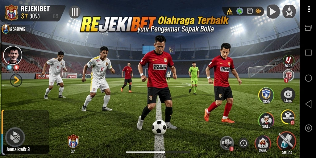 Tampilan gameplay interaktif dalam aplikasi REJEKIBET yang menonjol.