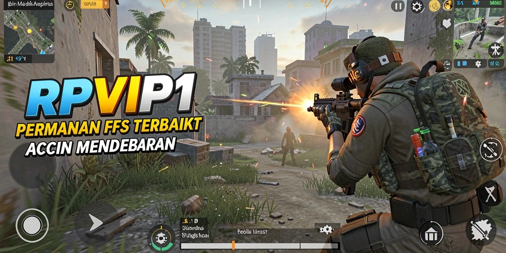 Screenshot gameplay RPVIP1 yang menunjukkan aksi pertempuran yang intens.