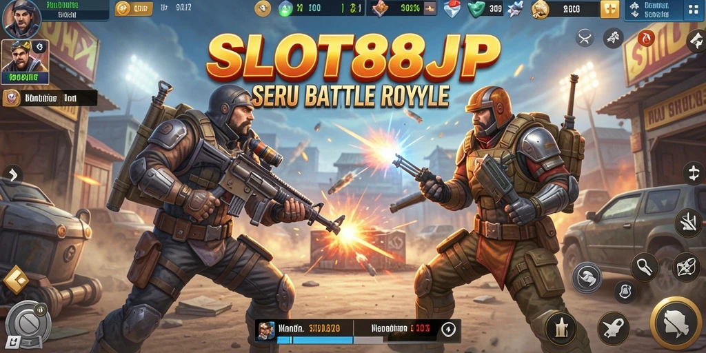 Tampilan gameplay menegangkan dalam pertarungan Battle Royale.