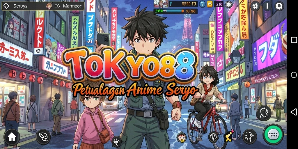 Tampilan gameplay seru dalam dunia Anime Tokyo88 yang memukau.